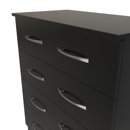 Avon Chest of Drawers Black 4 Drawers 89cm