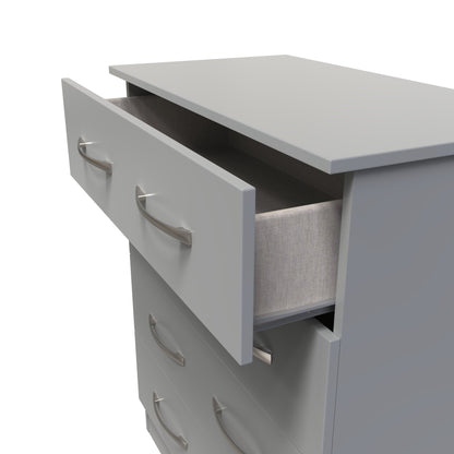 Avon Chest of Drawers Grey 4 Drawers 89cm