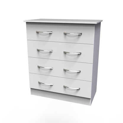 Avon Chest of Drawers White 4 Drawers 89cm
