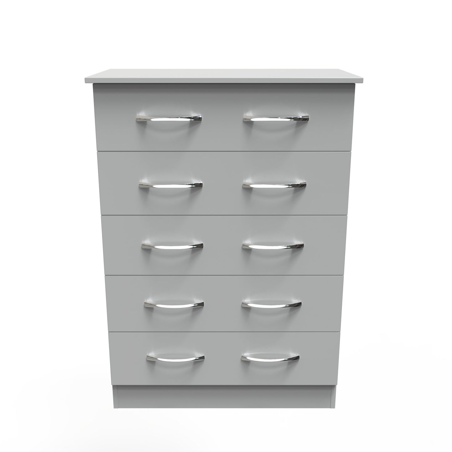 Avon Tall Chest of Drawers Grey 5 Drawers 108cm