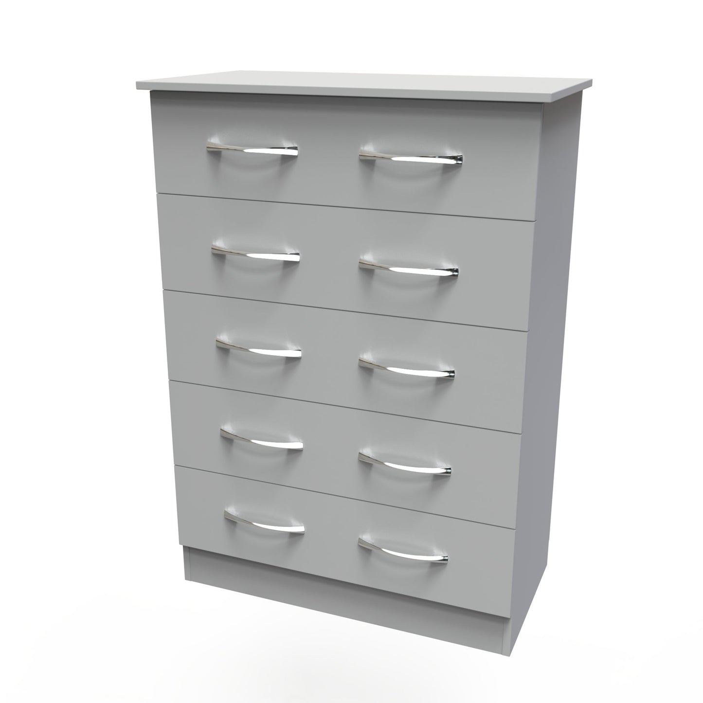 Avon Tall Chest of Drawers Grey 5 Drawers 108cm