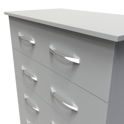 Avon Tall Chest of Drawers Grey 5 Drawers 108cm