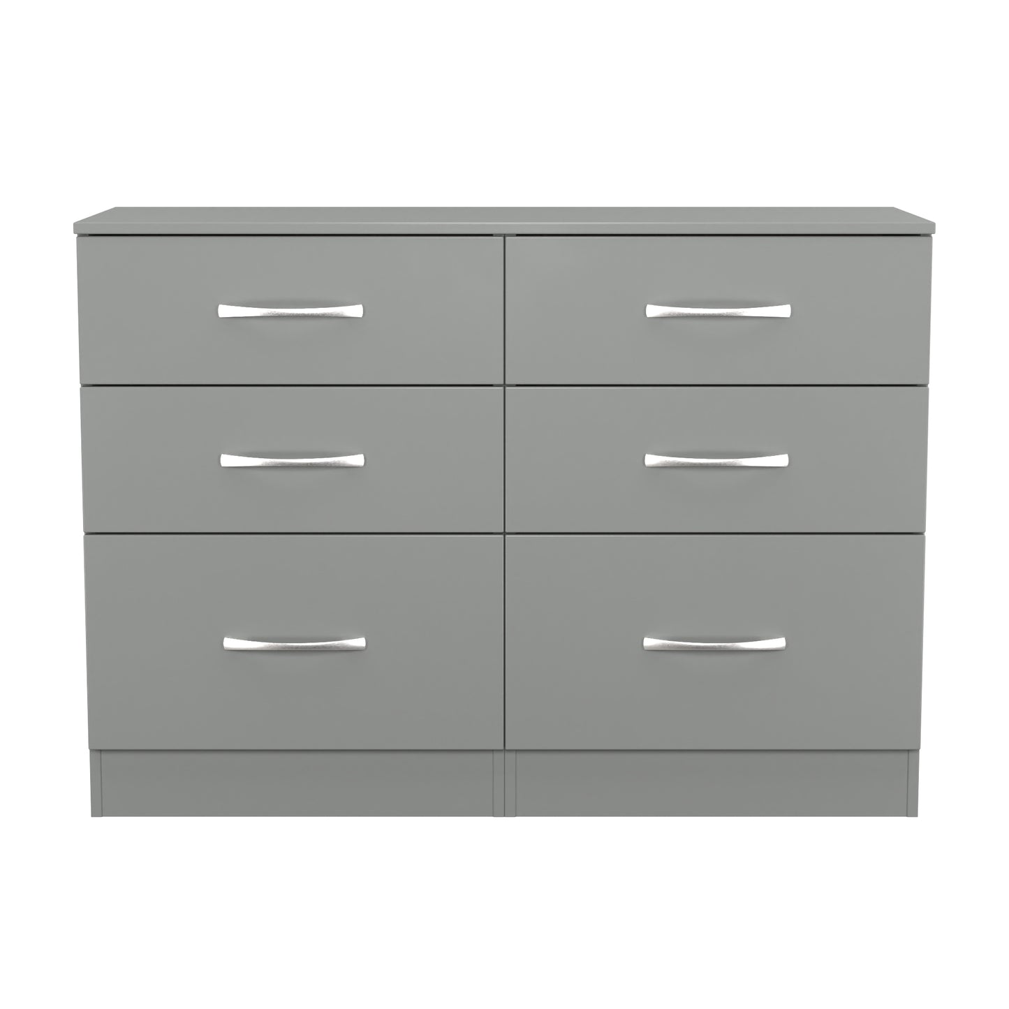 Avon Large Chest of Drawers Grey 6 Drawers 110cm