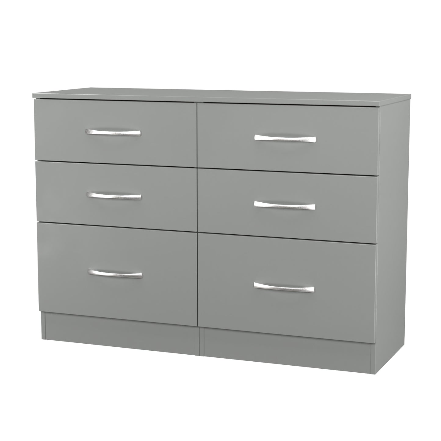 Avon Large Chest of Drawers Grey 6 Drawers 110cm