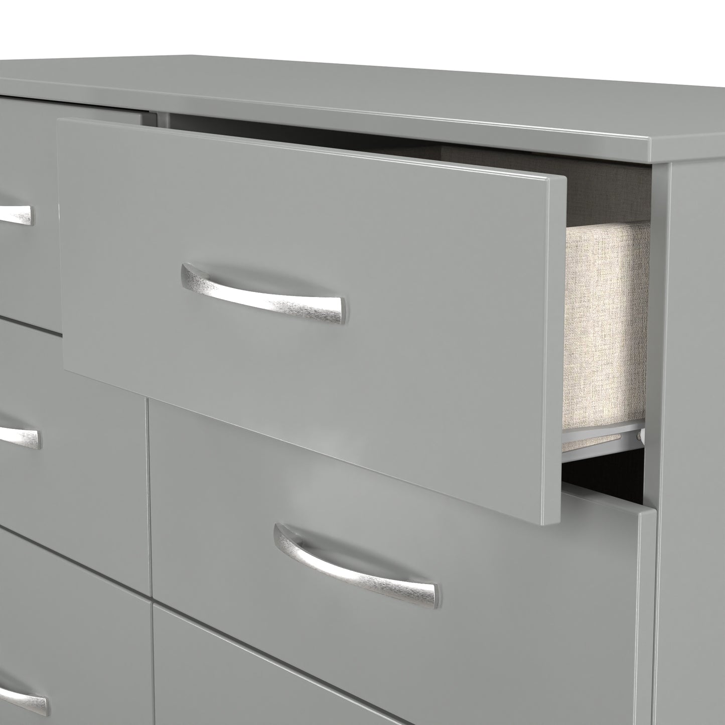 Avon Large Chest of Drawers Grey 6 Drawers 110cm