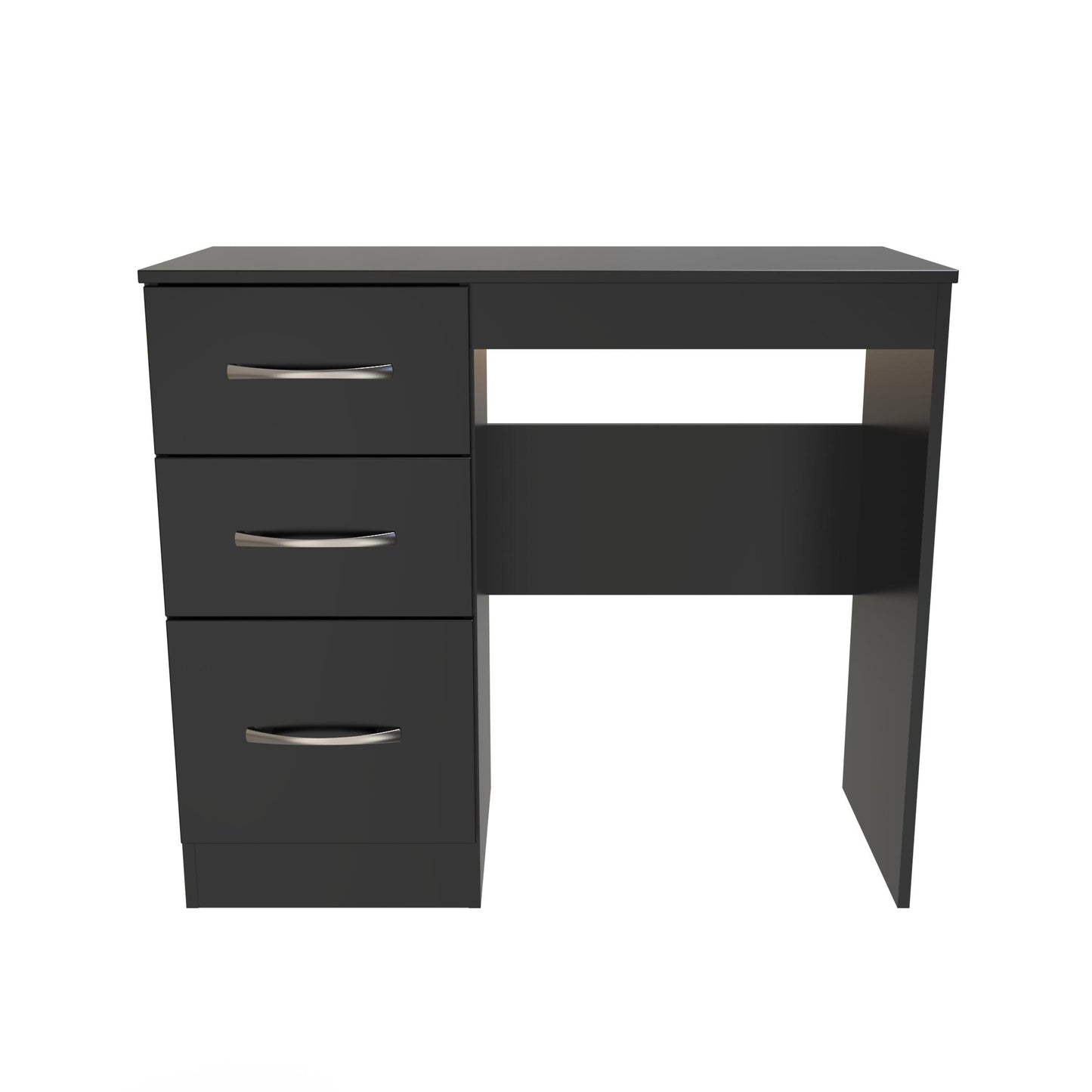 Avon Desk Black 3 Drawers 90cm