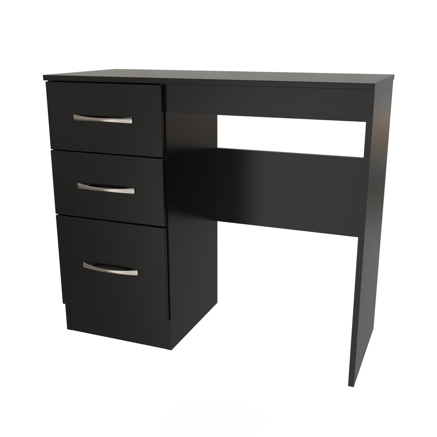 Avon Desk Black 3 Drawers 90cm
