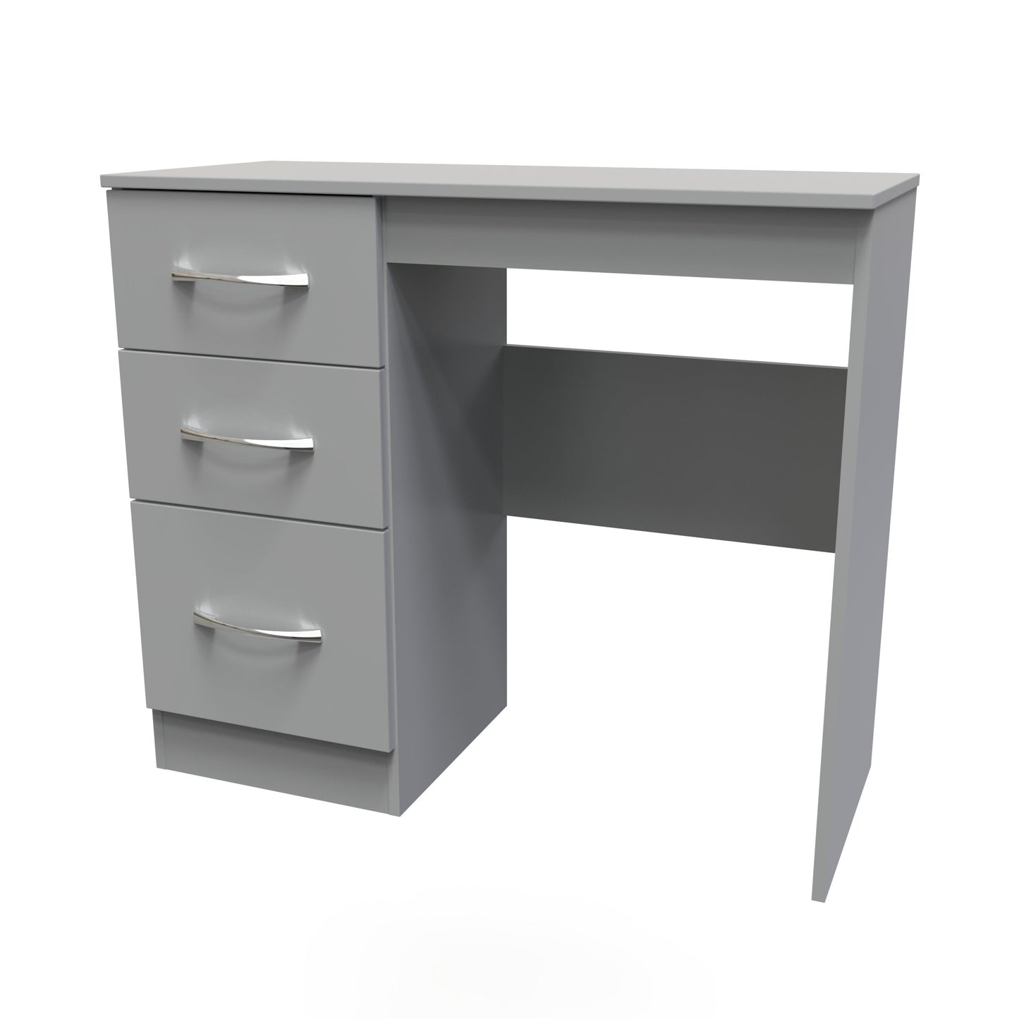 Avon Desk Grey 3 Drawers 90cm