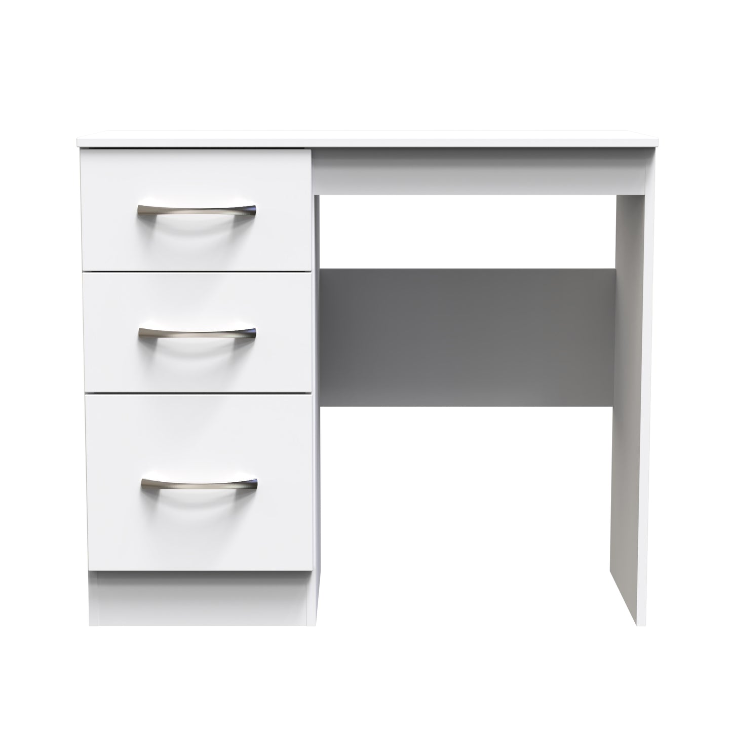 Avon Desk White 3 Drawers 90cm