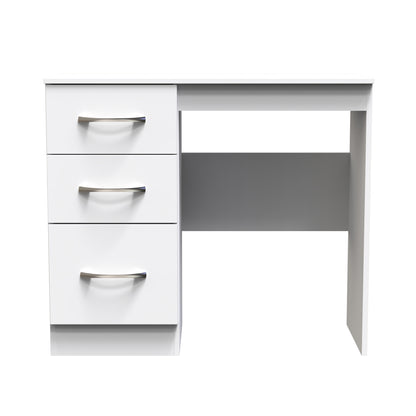 Avon Desk White 3 Drawers 90cm