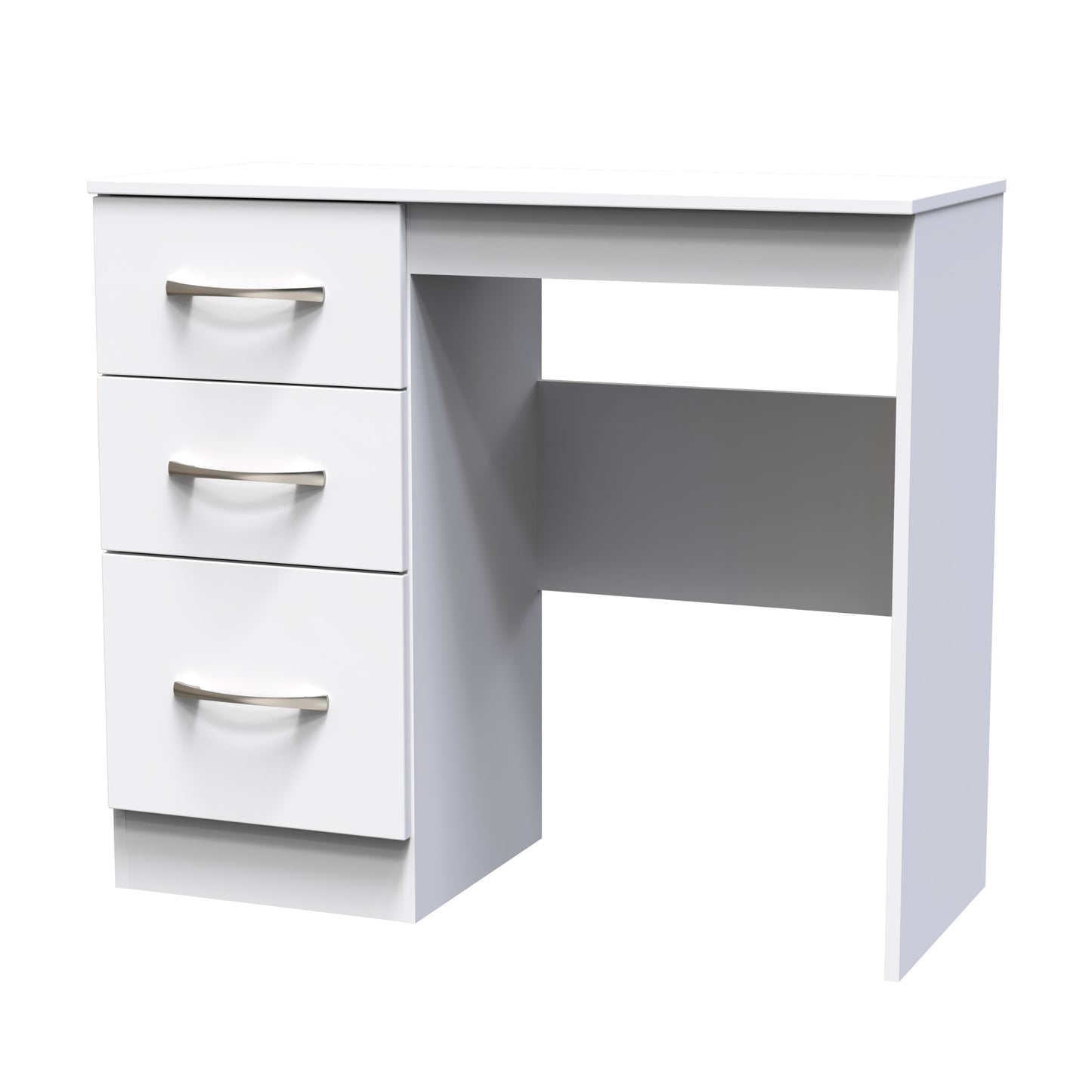 Avon Desk White 3 Drawers 90cm