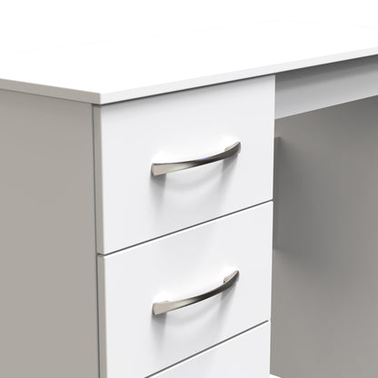 Avon Desk White 3 Drawers 90cm
