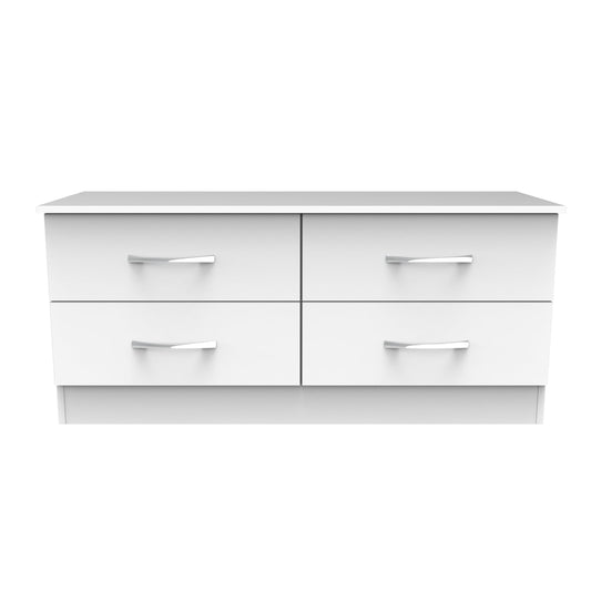 Avon Large Chest of Drawers White 4 Drawers 110cm