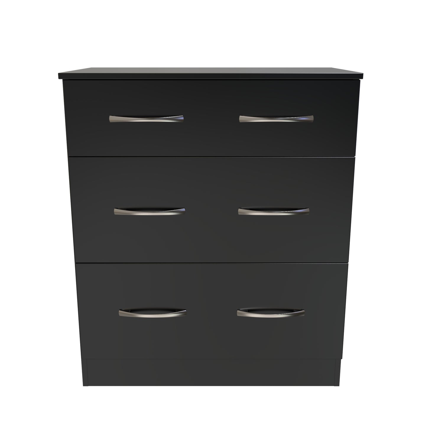 Avon Chest of Drawers Black 3 Drawers 39cm
