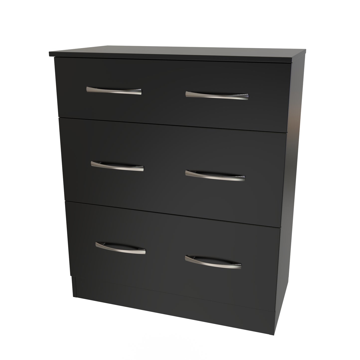 Avon Chest of Drawers Black 3 Drawers 39cm