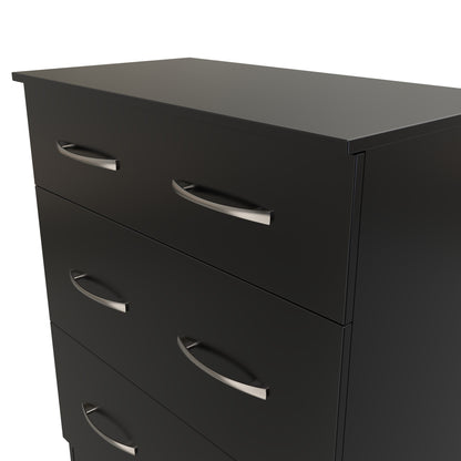 Avon Chest of Drawers Black 3 Drawers 39cm