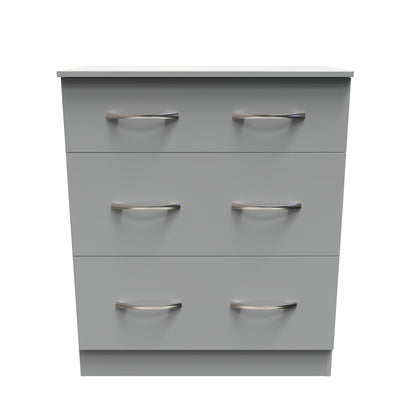 Avon Chest of Drawers Grey 3 Drawers 39cm