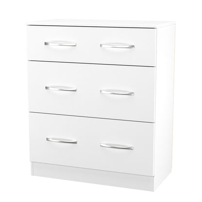 Avon Chest of Drawers White 3 Drawers 39cm