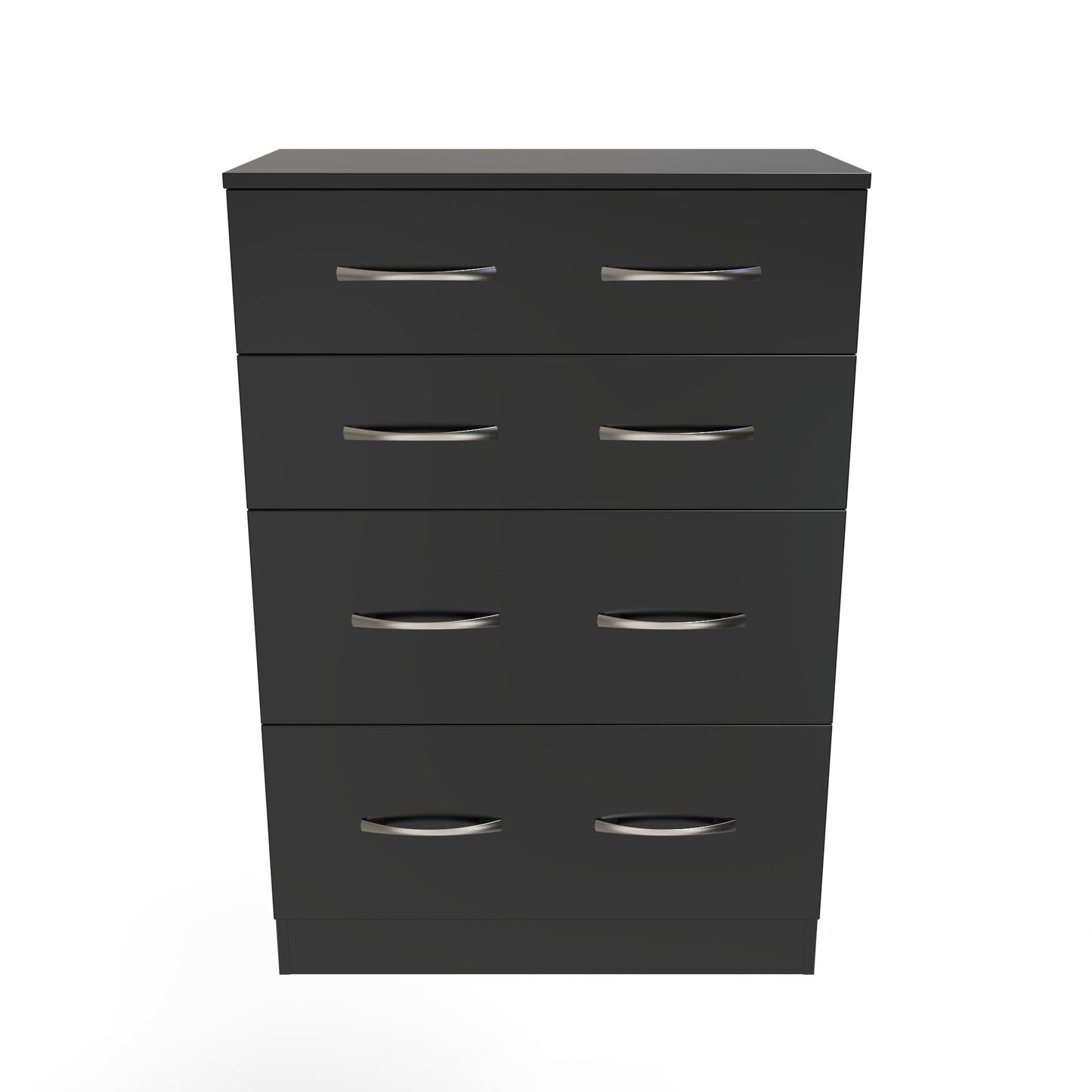 Avon Tall Chest of Drawers Black 4 Drawers 108cm