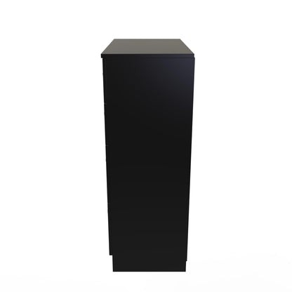 Avon Tall Chest of Drawers Black 4 Drawers 108cm