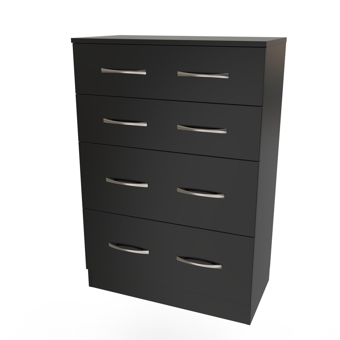 Avon Tall Chest of Drawers Black 4 Drawers 108cm
