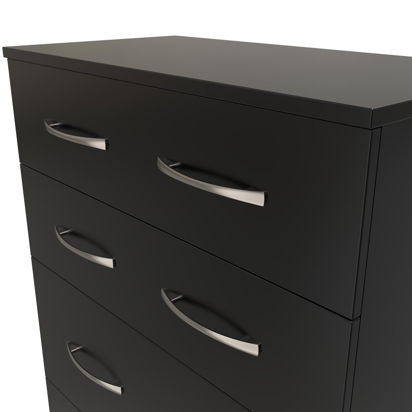 Avon Tall Chest of Drawers Black 4 Drawers 108cm
