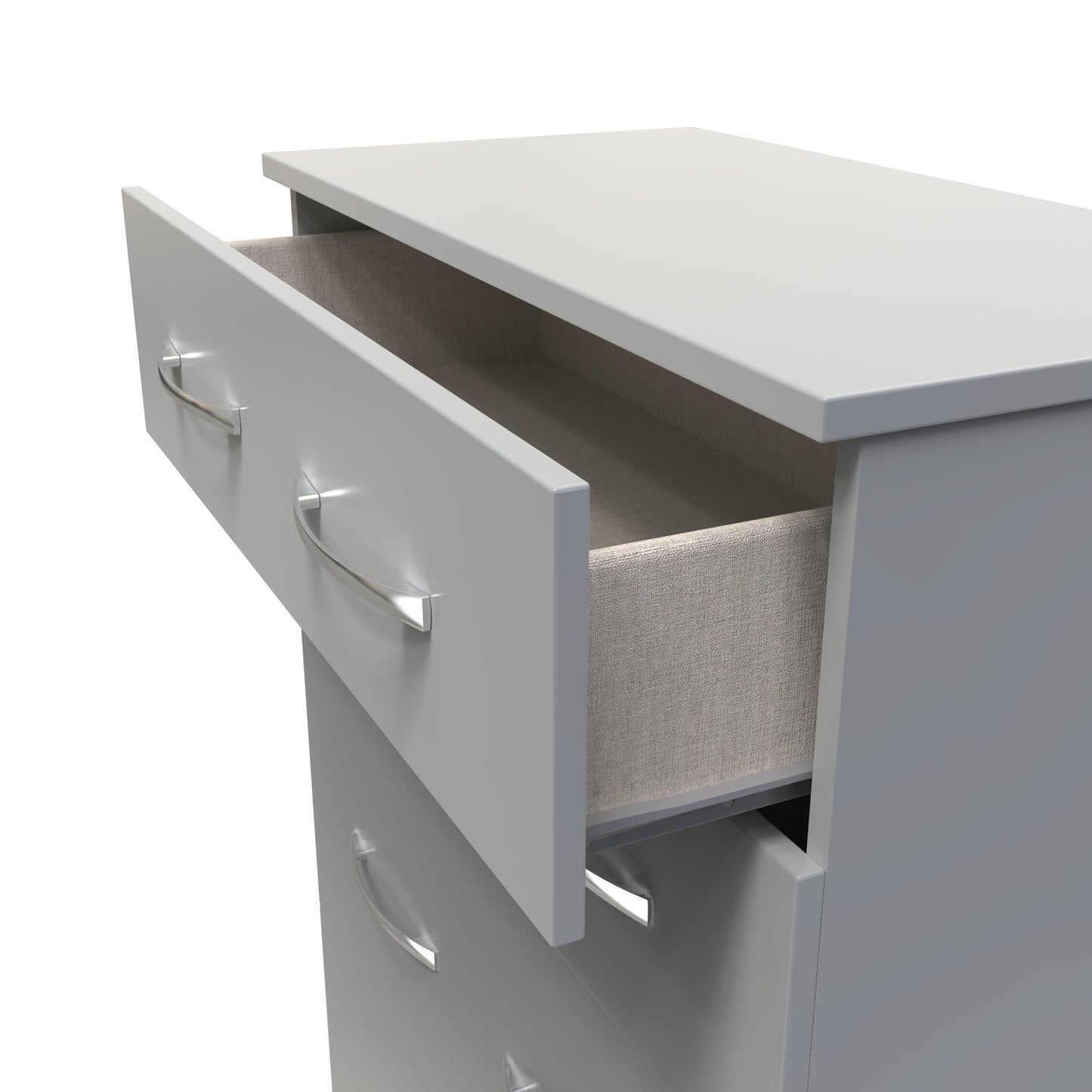 Avon Tall Chest of Drawers Grey 4 Drawers 108cm