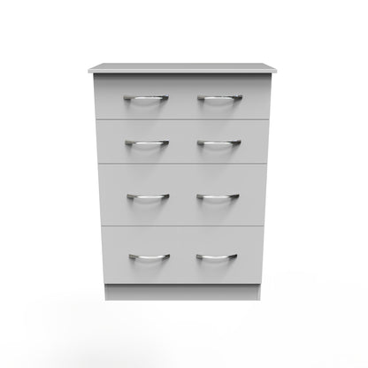 Avon Tall Chest of Drawers White 4 Drawers 108cm