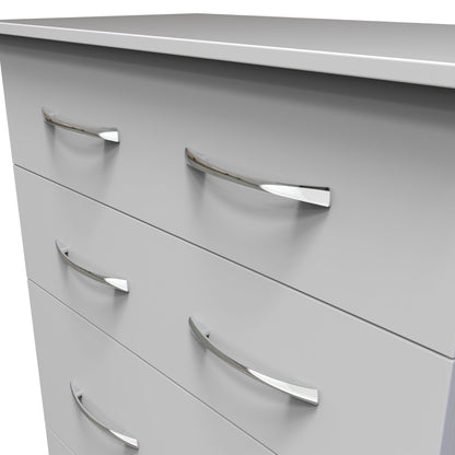 Avon Tall Chest of Drawers White 4 Drawers 108cm