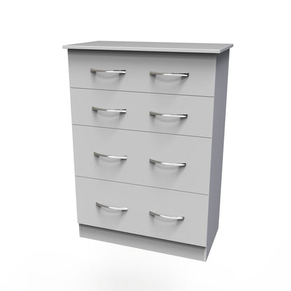 Avon Tall Chest of Drawers White 4 Drawers 108cm