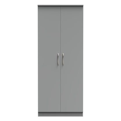 Avon Tall Wardrobe Grey 2 Doors 182cm