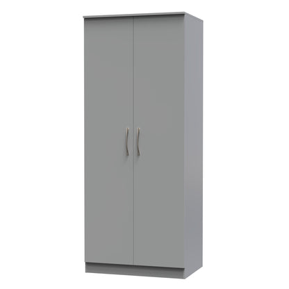 Avon Tall Wardrobe Grey 2 Doors 182cm