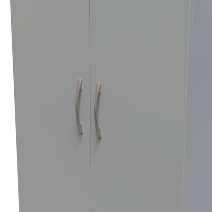 Avon Tall Wardrobe Grey 2 Doors 182cm