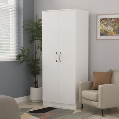 Avon Tall Wardrobe White 2 Doors 182cm