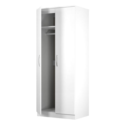 Avon Tall Wardrobe White 2 Doors 182cm
