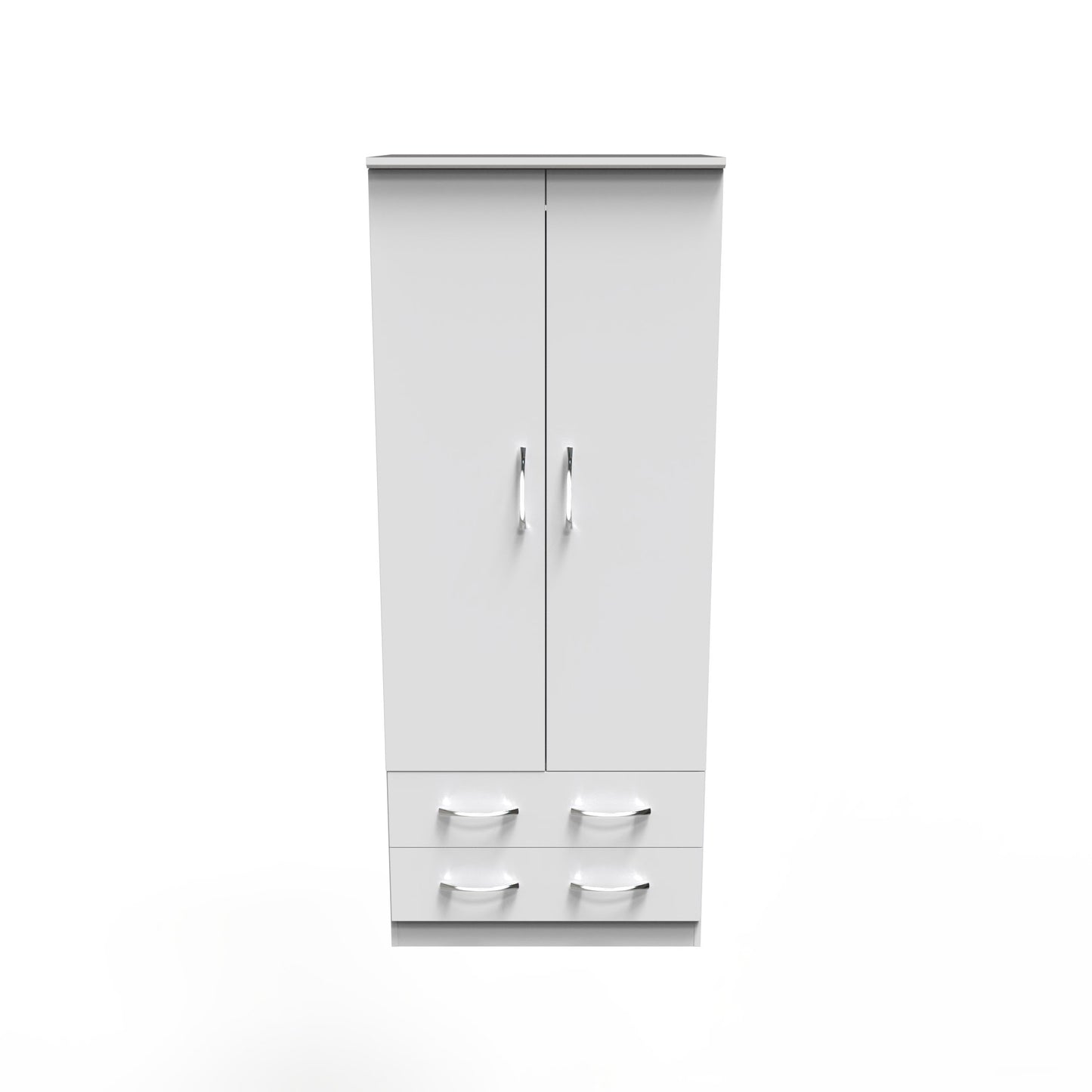 Avon Tall Wardrobe White 2 Doors 2 Drawers 182cm