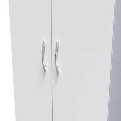 Avon Tall Wardrobe White 2 Doors 2 Drawers 182cm