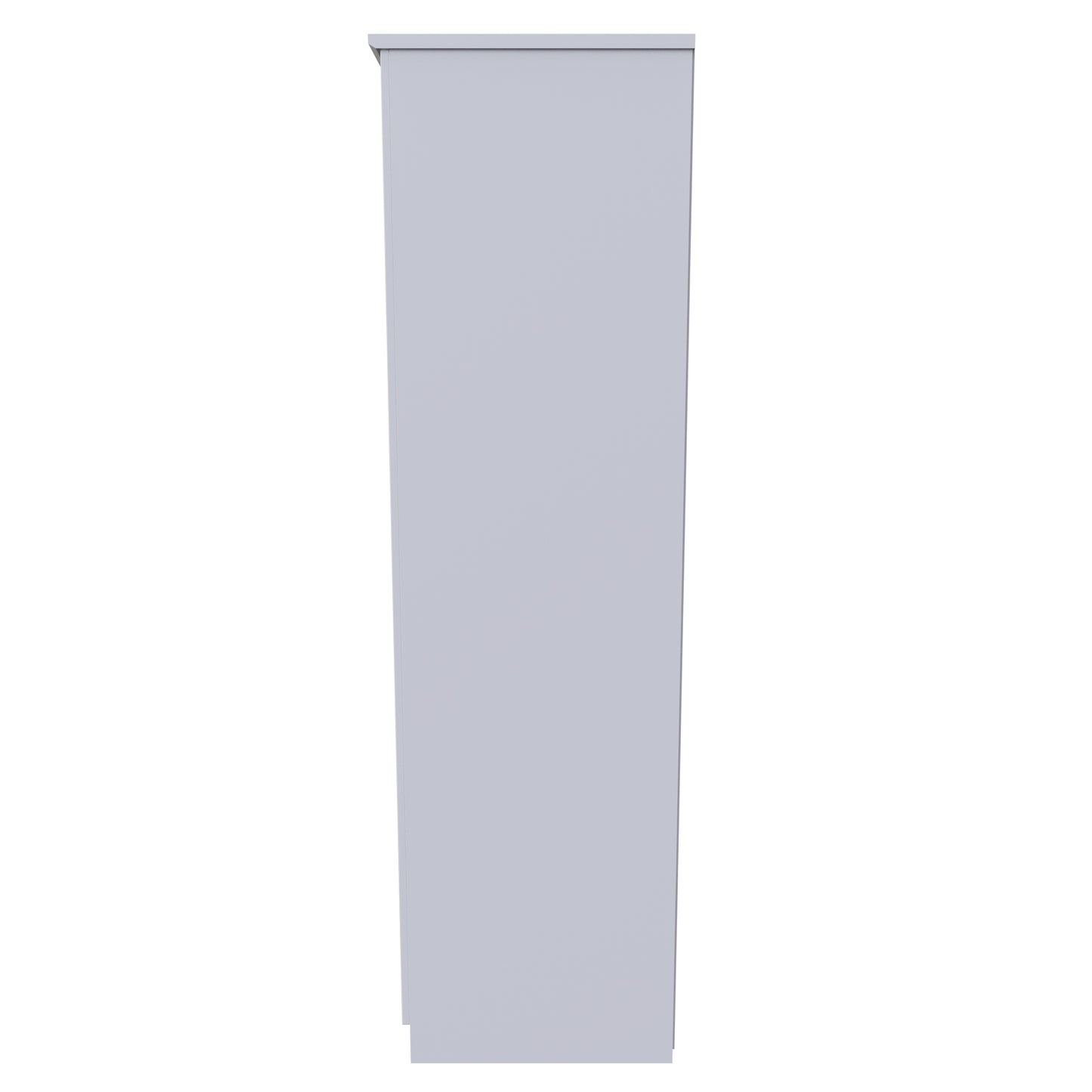 Avon Tall Mirror Wardrobe White 2 Doors 2 Shelves 182cm