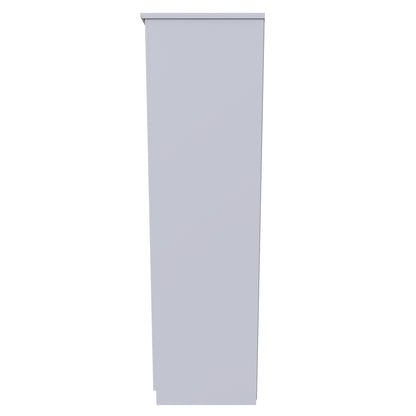 Avon Tall Mirror Wardrobe White 2 Doors 2 Shelves 182cm