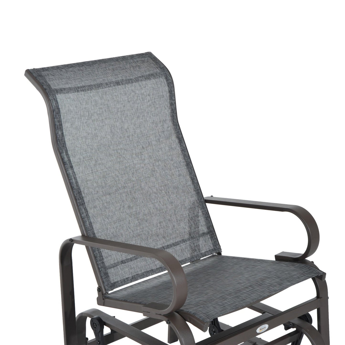 Outdoor Gliding Rocking Chair with Sturdy Metal Frame Garden Comfortable Swing Chair