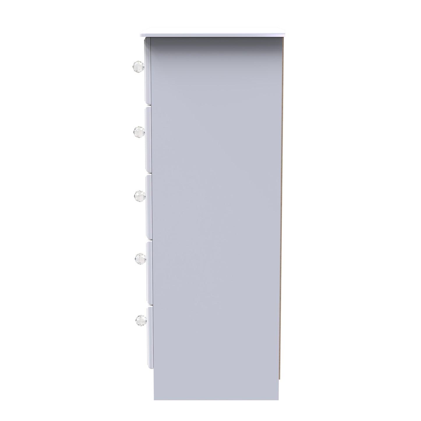 Balmoral Tall Tallboy White 5 Drawers 108cm