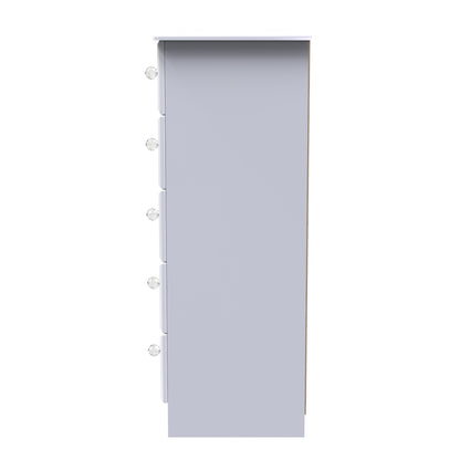 Balmoral Tall Tallboy White 5 Drawers 108cm