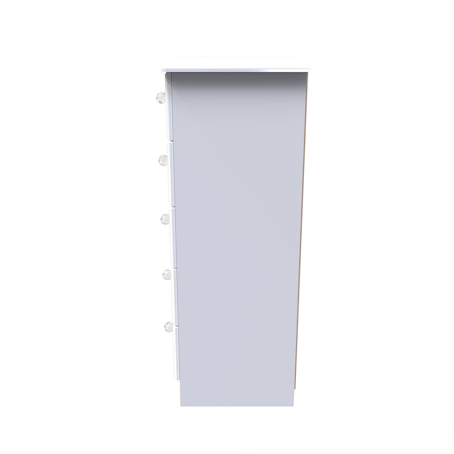 Balmoral Tall Tallboy White 5 Drawers 108cm