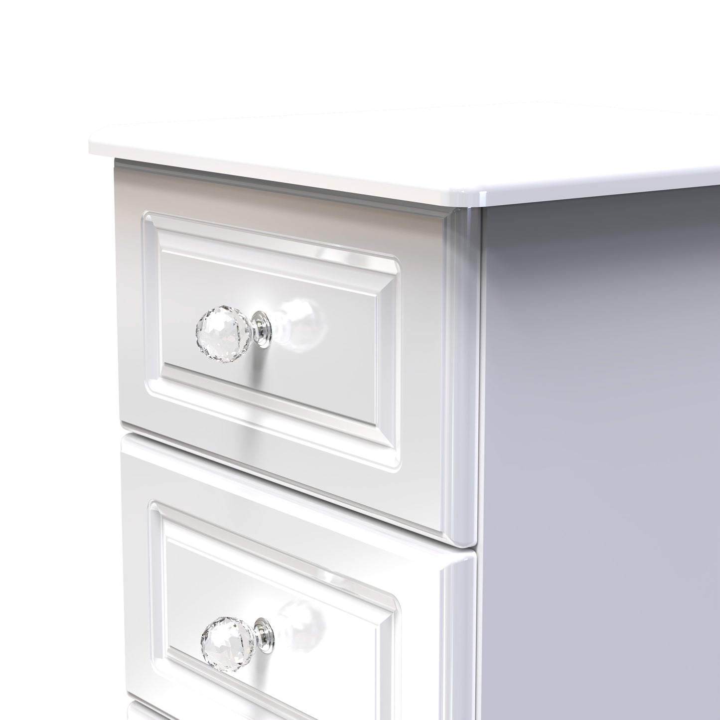 Balmoral Tall Tallboy White 5 Drawers 108cm