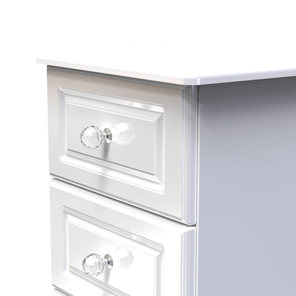 Balmoral Tall Tallboy White 5 Drawers 108cm