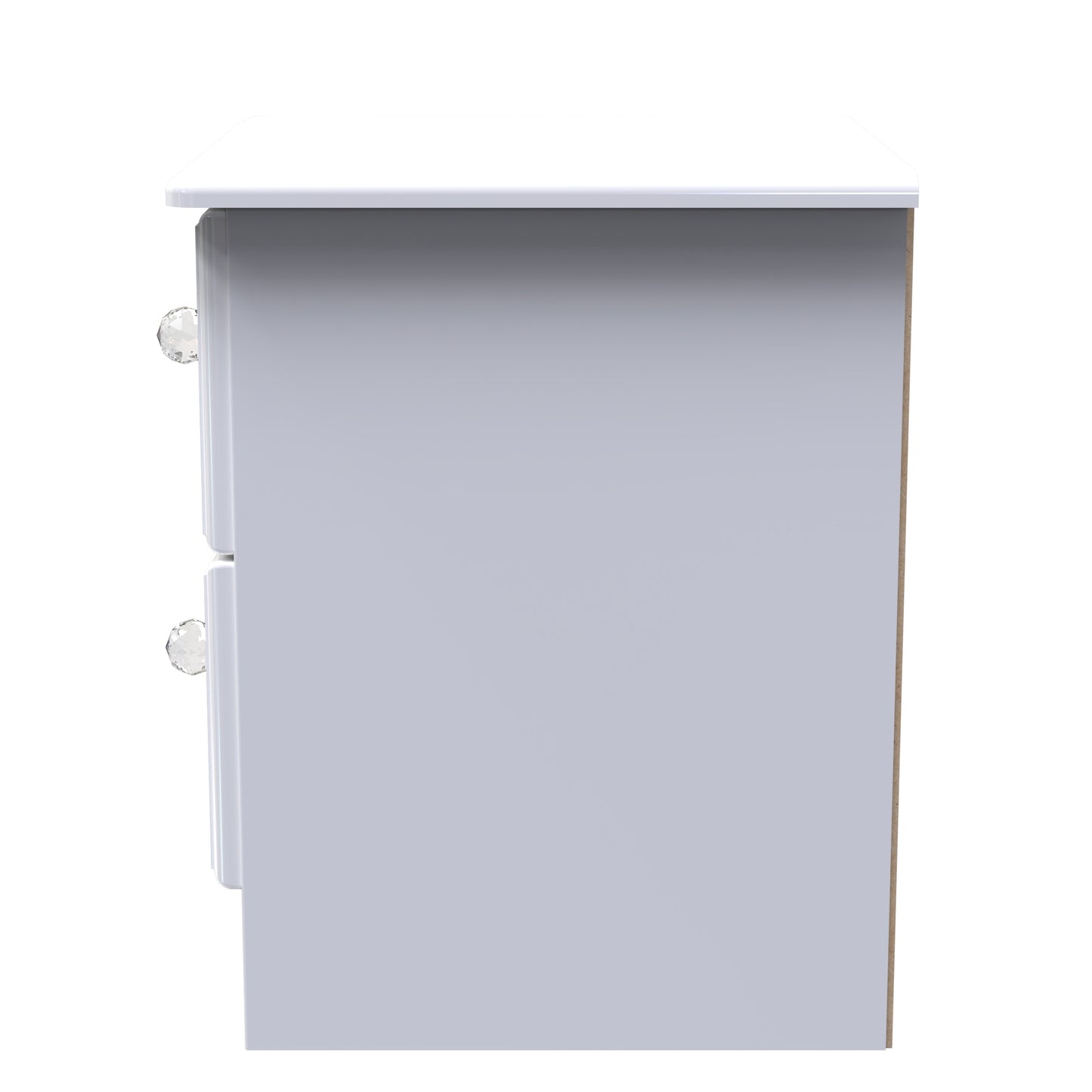 Balmoral Bedside Table White 2 Drawers 51cm