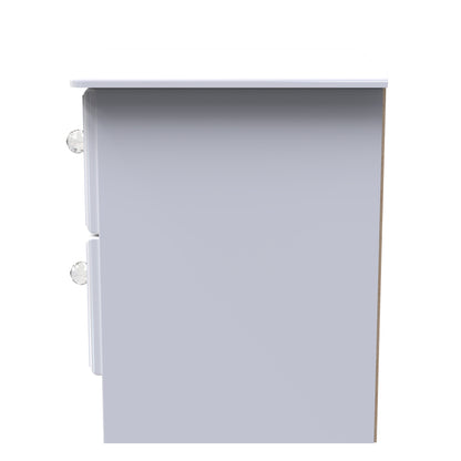 Balmoral Bedside Table White 2 Drawers 51cm