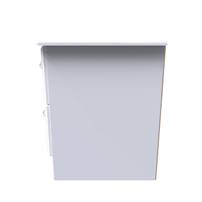 Balmoral Bedside Table White 2 Drawers 51cm