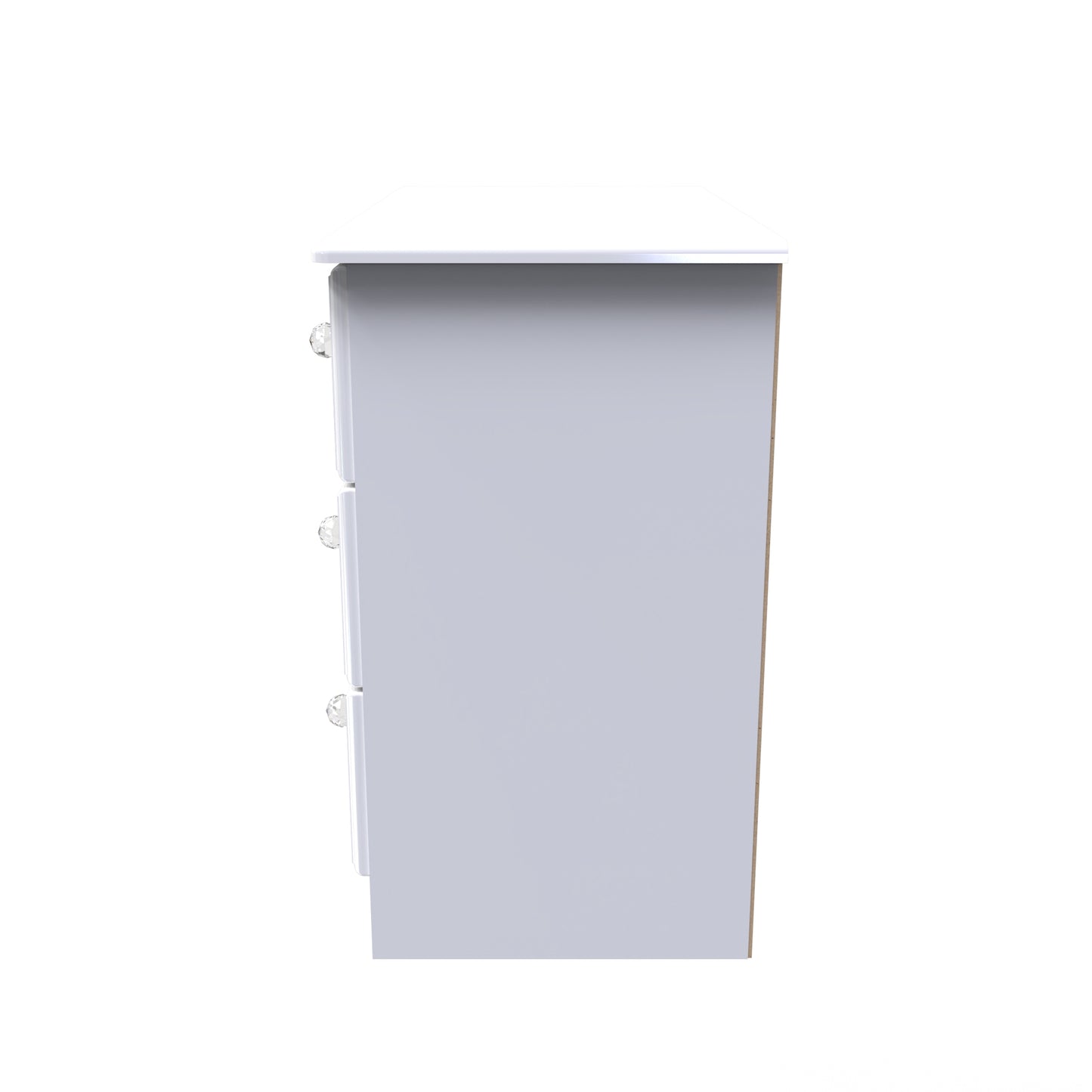 Balmoral Chest of Drawers White 3 Drawers 77cm