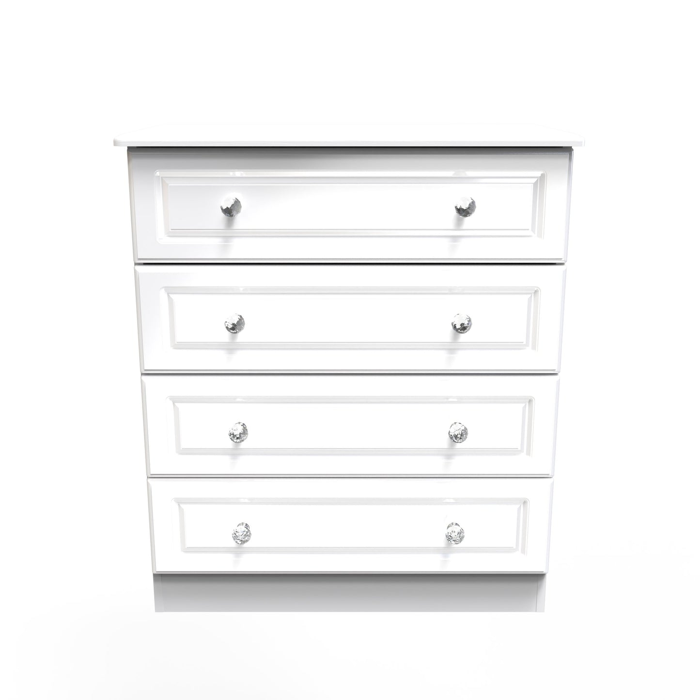 Balmoral Chest of Drawers White 4 Drawers 89cm
